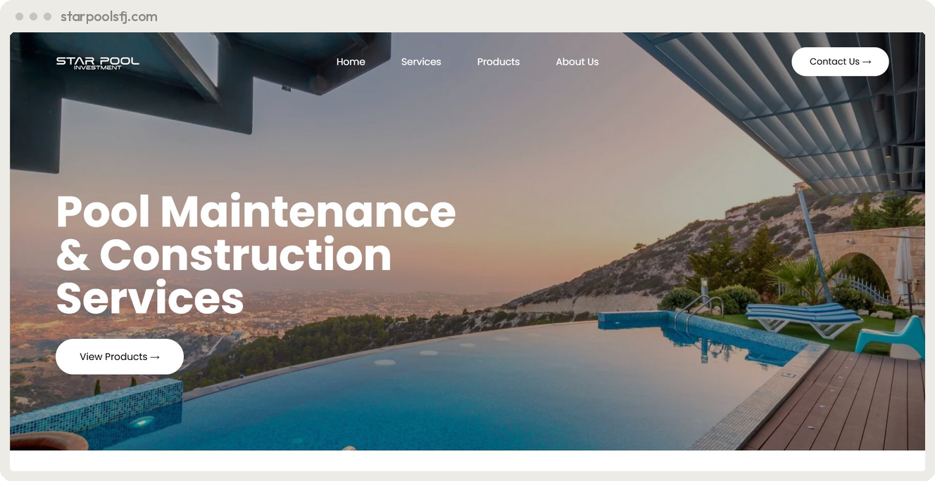 Star Pool Investment Fiji pool design and construction website built by SpiderWebs Fiji